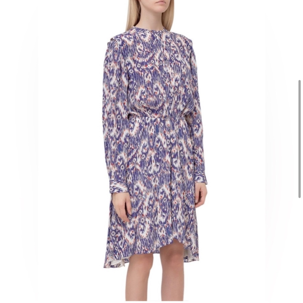 Isabel Marant Etoile Yandra Ikat Silk Dress Size 40